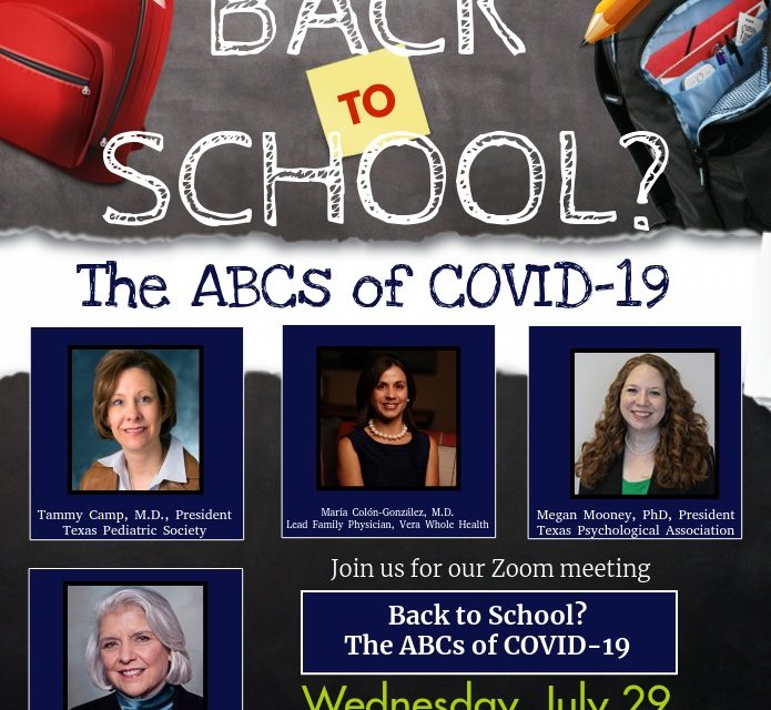 Senator Zaffirini to Host Zoom Meeting “Back to School?: The ABCs of COVID-19 Remote Learning Best Practices for Your Family Discussion At 1pm Today