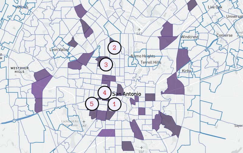 San Antonio’s Five Most  ‘Energy Burdened’ Neighborhoods