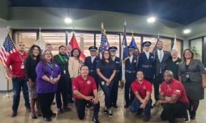 Veteran's service office group photo with tommy calvert