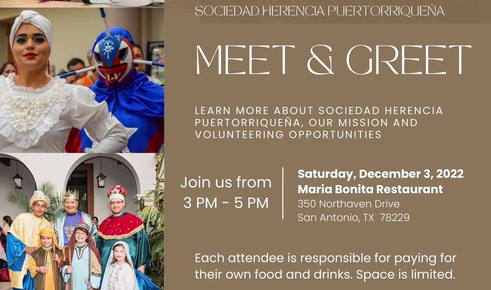 Local Women Invited to Puerto Rican Heritage Society’s Meet & Greet event Saturday Dec 3