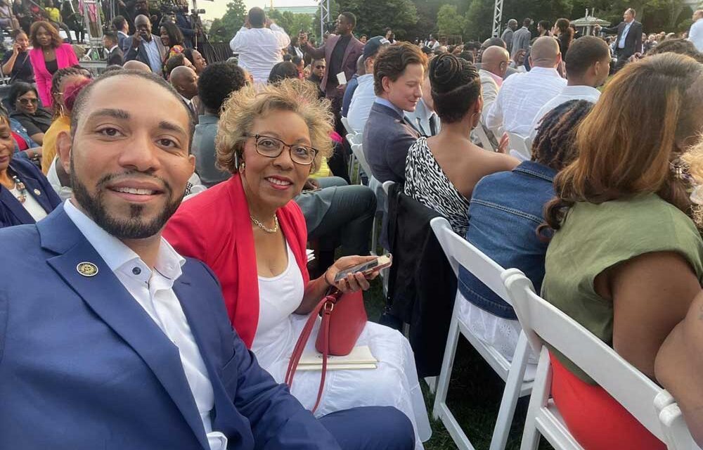 Commissioner Calvert Represented Bexar County at Historic First White House Juneteenth Celebration