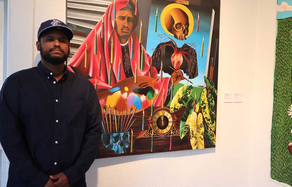 About the Cover Artist:  Jaylen Pigford  Solo Exhibition, Apt. A104 On View at Presa House Gallery Now Through August 19