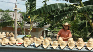 Woman selling hats