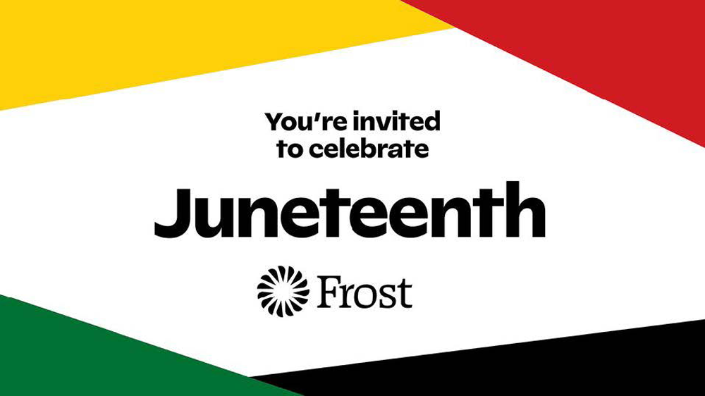 Frost Invites W.W. White-Area Residents  To Juneteenth Celebration Tuesday, June 18   2-4 P.M