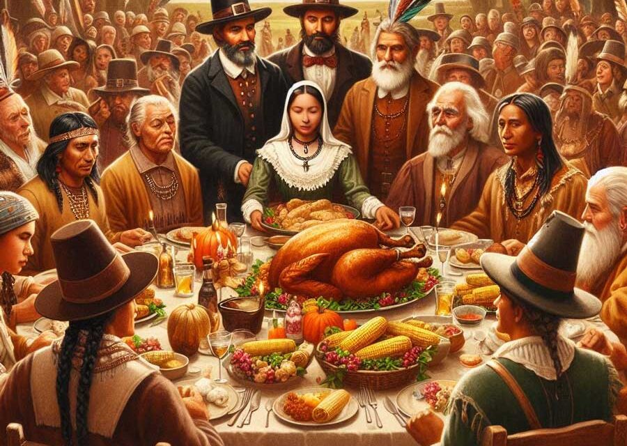 Celebrating Thanksgiving Day / Feliz Día De Dar Gracias